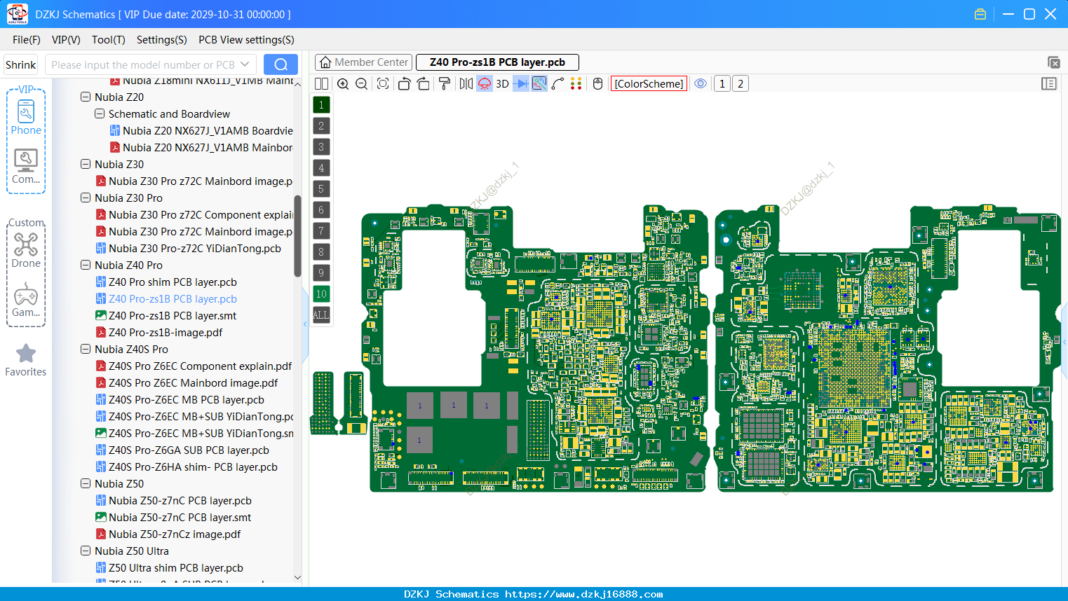Nubia Z40 Pro-zs1B PCB Layer